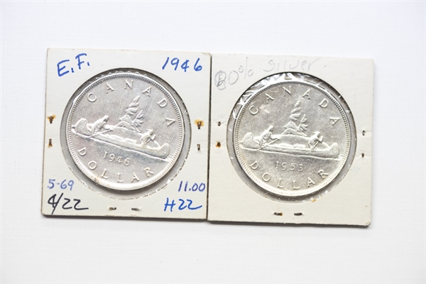 Lot of 5 - World Silver Coins - Approx 2 Oz of Silver