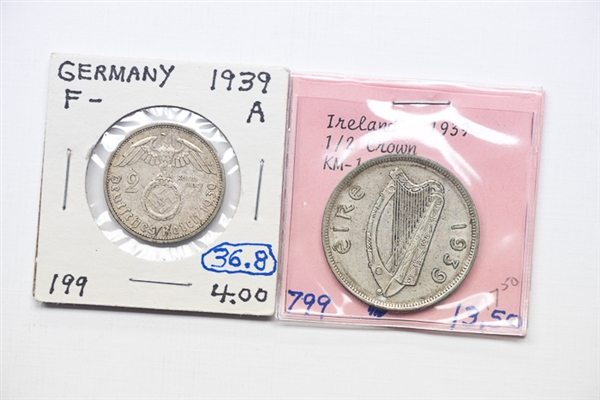 Lot of 5 - World Silver Coins - Approx 2 Oz of Silver
