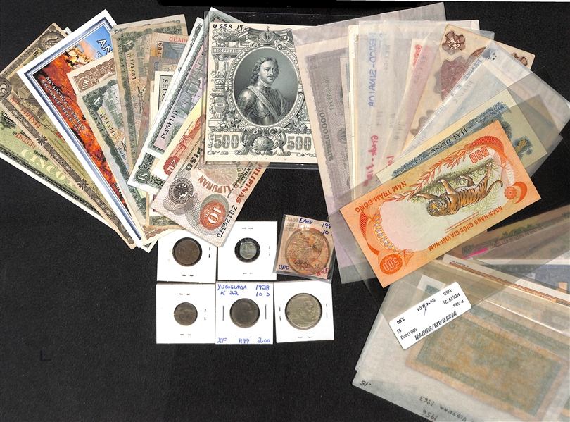 Mixed Coins & Currency From Around the World