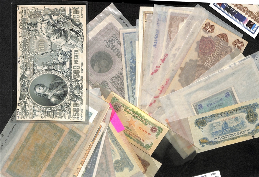 Mixed Coins & Currency From Around the World