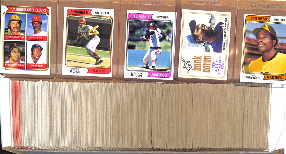 1974 Topps Baseball Card Complete Set (660 cards include Winfield Rookie, Aaron, N. Ryan)