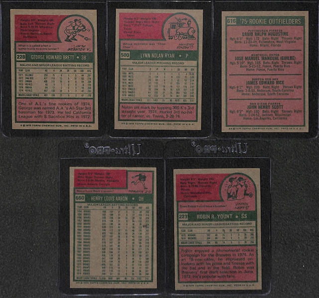 1975 Topps Baseball Card Complete Set (660 cards includes Brett and Yount Rookies)