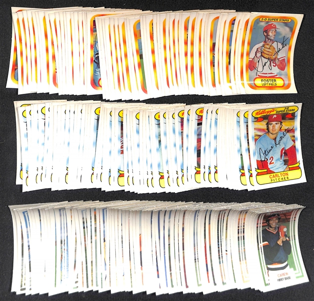 Lot of (3) Kelloggs Baseball Sets (1977, 1978, and 1983)