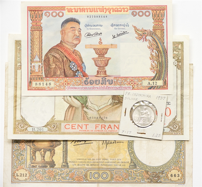 French Colonial Currency Lot