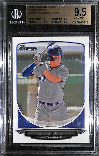 2013 Bowman Draft Aaron Judge Prospect Rookie (1st Card!) BGS 9.5 Gem Mint!