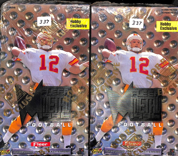 Lot of (6) Football Sealed Hobby Boxes from 1995 - 1996 (Upper Deck, Fleer, Donruss)