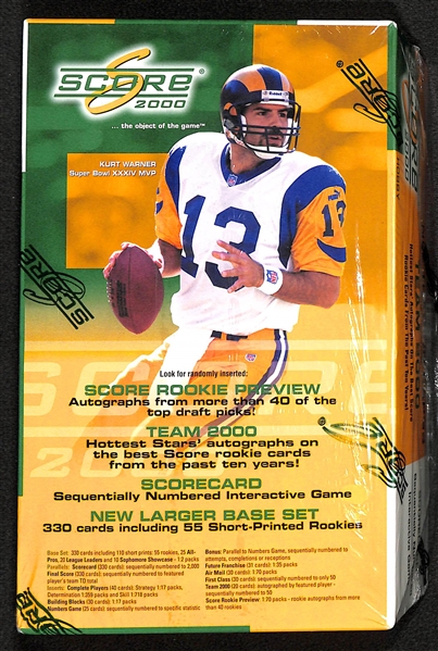 2000 Score Hobby Football Unopened Wax Box (Tom Brady's Rookie Year)
