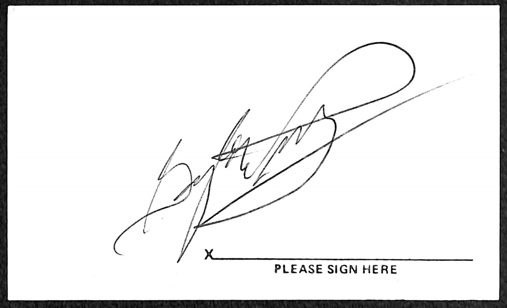 Lot of (4) Signed Baseball Index Cards (Nolan Ryan, Pete Rose, Jim Palmer, and Gaylord Perry)