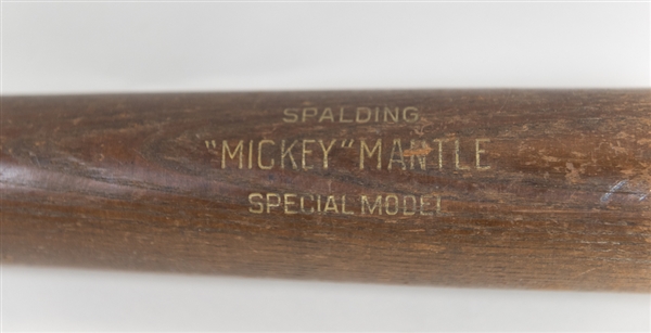 RARE Mickey Mantle Spalding (Model 1856) Special Model Baseball Bat