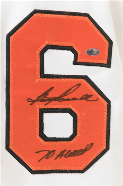 Boog Powell Signed Orioles Style Jersey (Leaf COA)
