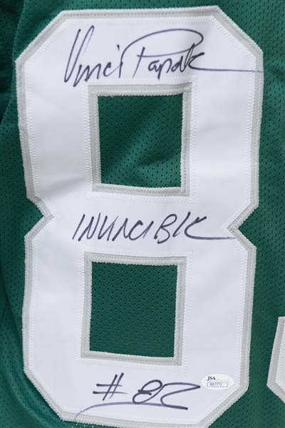 Vince Papale Signed Eagles Style Papale Jersey (JSA COA)