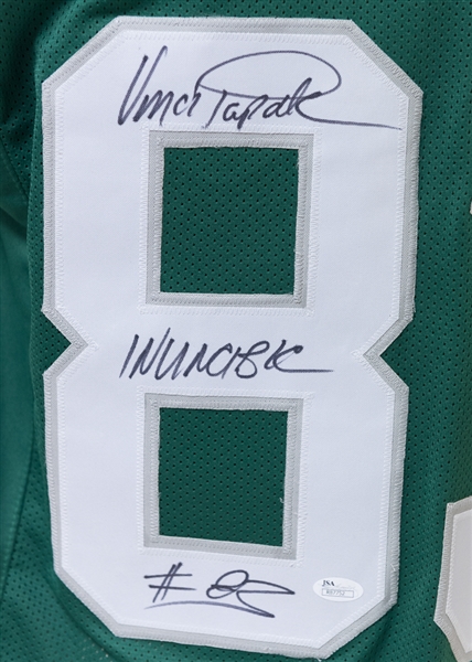 Vince Papale Signed Eagles Style Invincible Jersey (JSA COA)