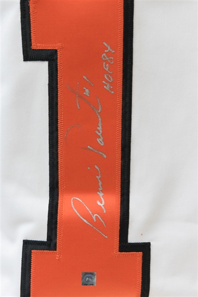 Bernie Parent Signed Flyers Jersey (Mitchell Marketing)