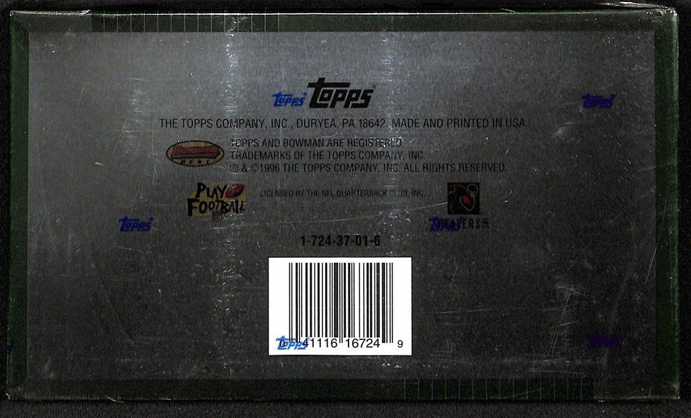 1996 Topps Bowman's Best Football Sealed/Unopened Hobby Box (24 packs w/ 6 chromium cards per pack)