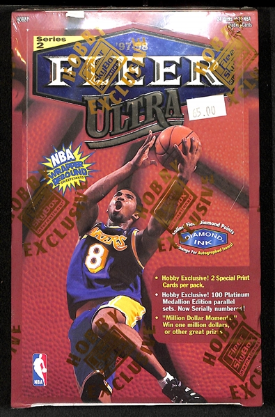 1997-98 Fleer Ultra Series 2 Sealed/Unopened Hobby Basketball Box (24 packs w/ 10 cards per pack)