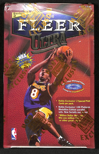 1997-98 Fleer Ultra Series 2 Sealed/Unopened Hobby Basketball Box (24 packs w/ 10 cards per pack)
