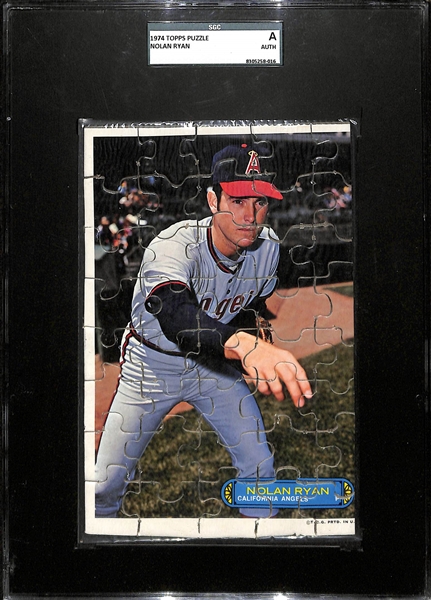 1974 Topps Nolan Ryan Baseball Jigsaw Puzzle (Test Issue)