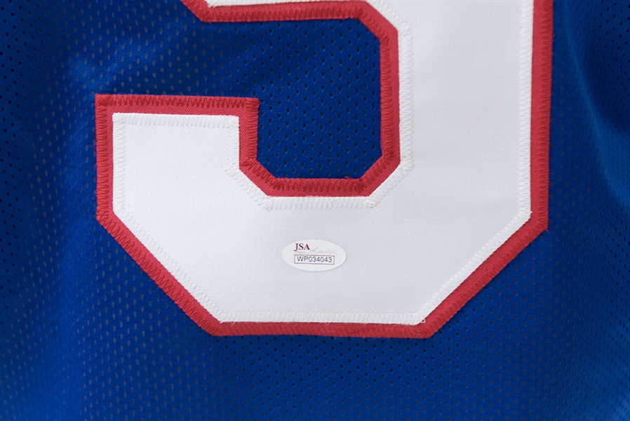 Sean Landeta Signed NY Giants Style Jersey (JSA COA)