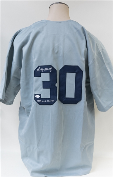 Bobby Shantz Signed Yankees Style Jersey (JSA COA)