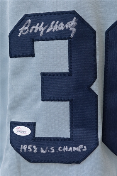 Bobby Shantz Signed Yankees Style Jersey (JSA COA)