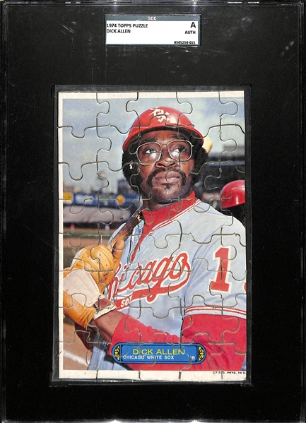 1974 Topps Dick Allen Baseball Jigsaw Puzzle (Test Issue)