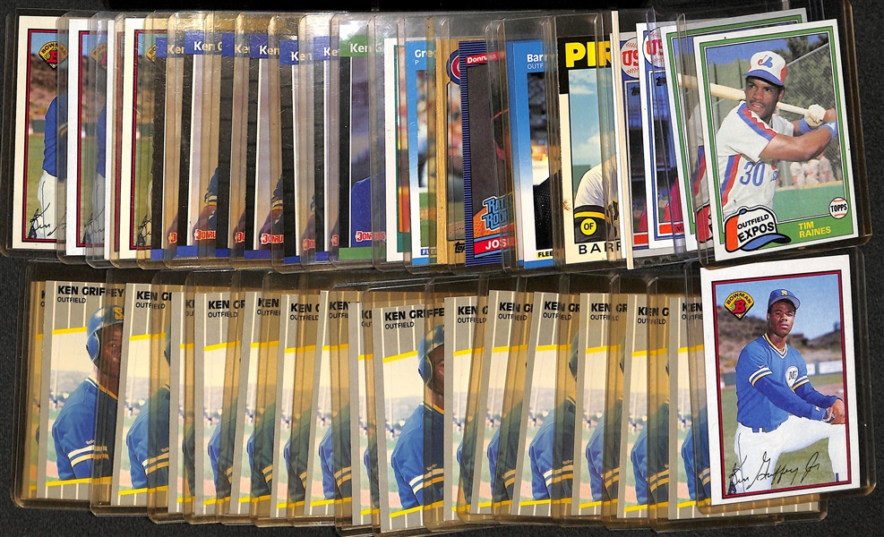 Lot of (40) Assorted 1980s Super Star Rookie Lot - Inc. Griffey, Bonds, McGwire, More