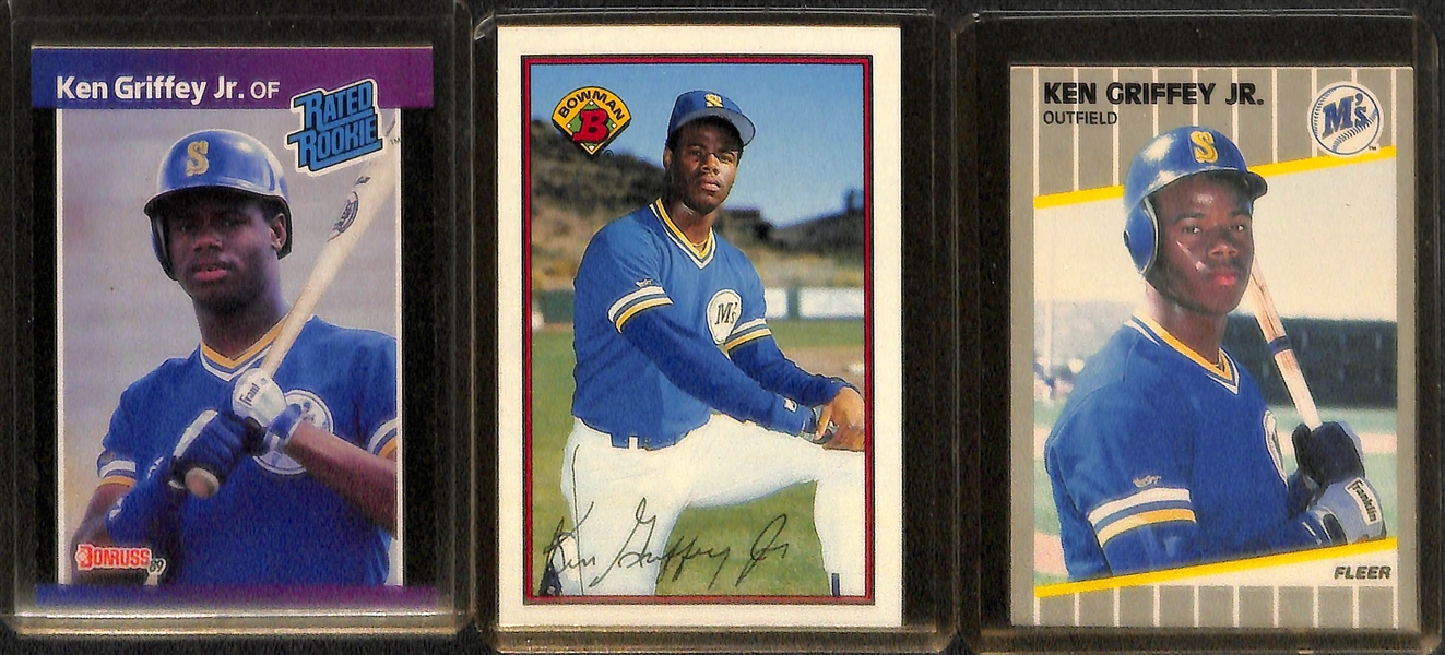 Lot of (40) Assorted 1980s Super Star Rookie Lot - Inc. Griffey, Bonds, McGwire, More
