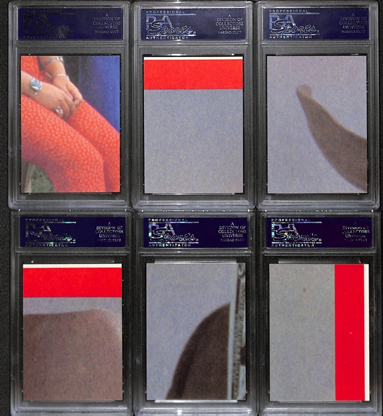 Lot of (16) 1981 Donruss Dallas Cards Featuring Larry Hagman as JR Ewing - All PSA 9 Mint!
