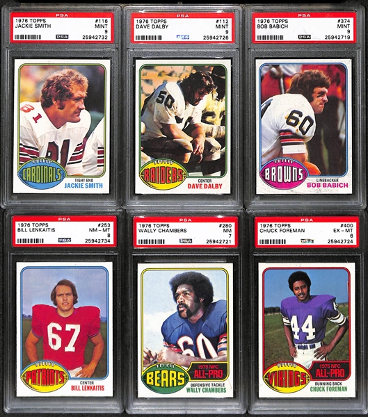 Lot of (20) 1976 Topps Football Cards - PSA 6-9