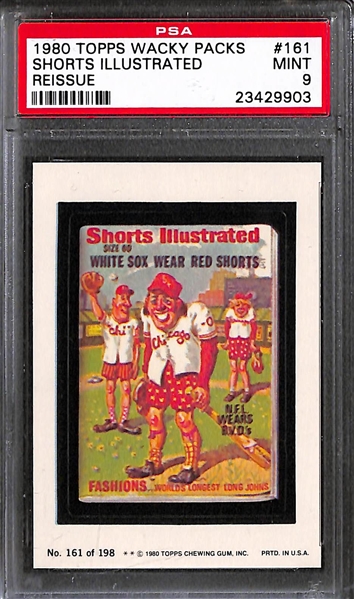 Lot of (24) 1980 Topps Wacky Pack Stickers - All PSA Graded 8 & 9