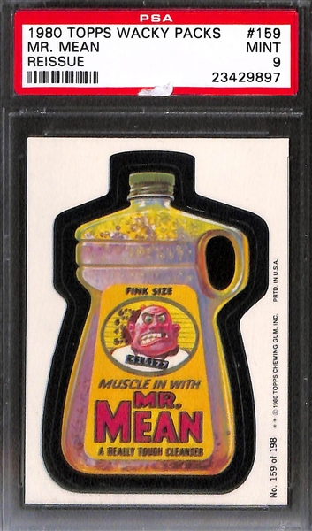 Lot of (24) 1980 Topps Wacky Pack Stickers - All PSA Graded 8 & 9