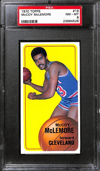 Lot of (6) 1970-71 Topps Basketball High-Grade PSA Cards w. Keith Erickson PSA 8
