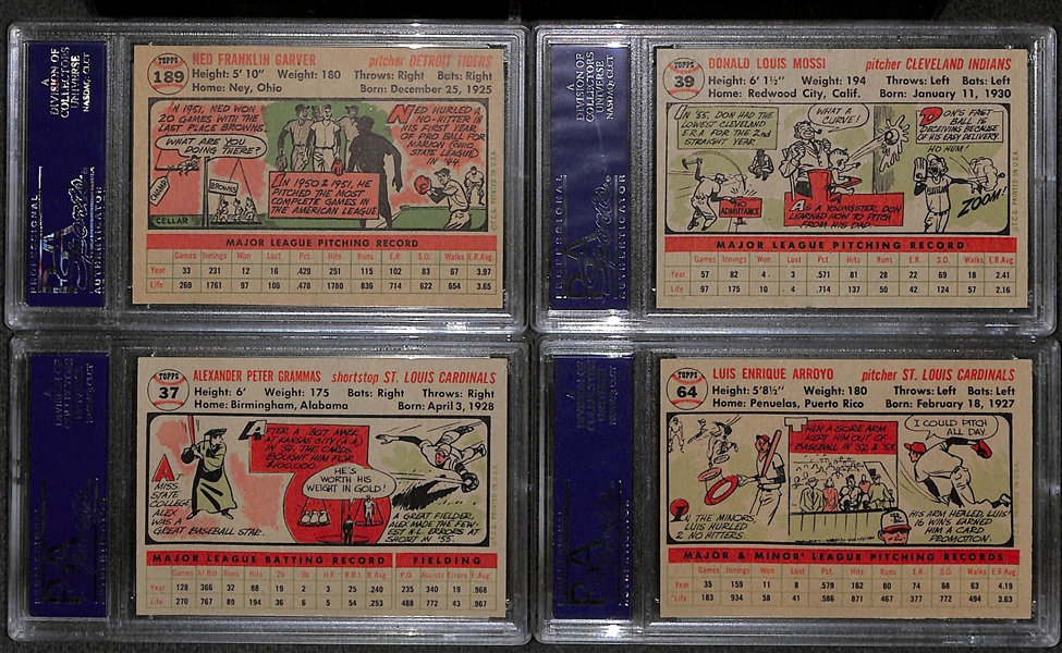 Lot of (13) 1956 Topps Baseball Cards PSA 7 - High-Grade - w. Ned Garver!