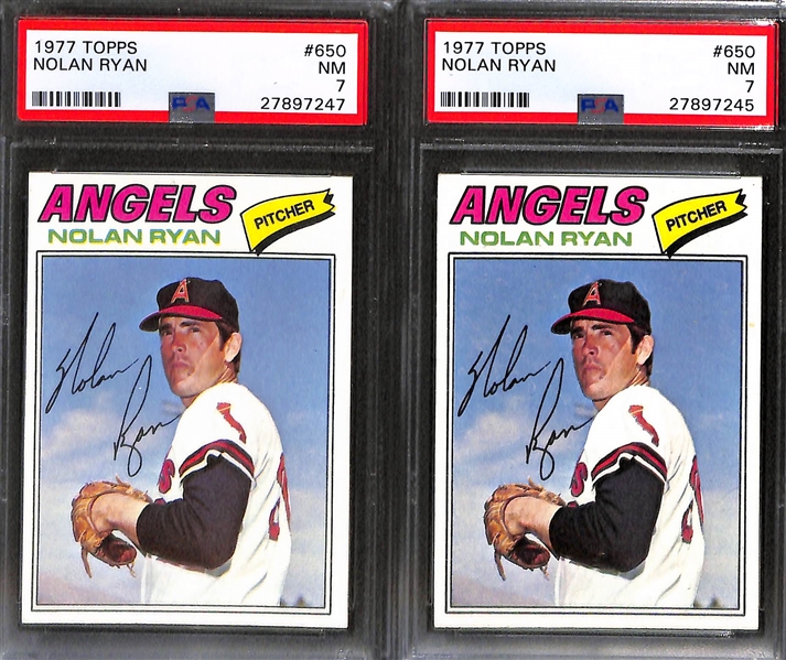 Lot of (24) Assorted High-End Topps Nolan Ryan Cards from 1973-1979 - Many PSA Graded 7 & Up