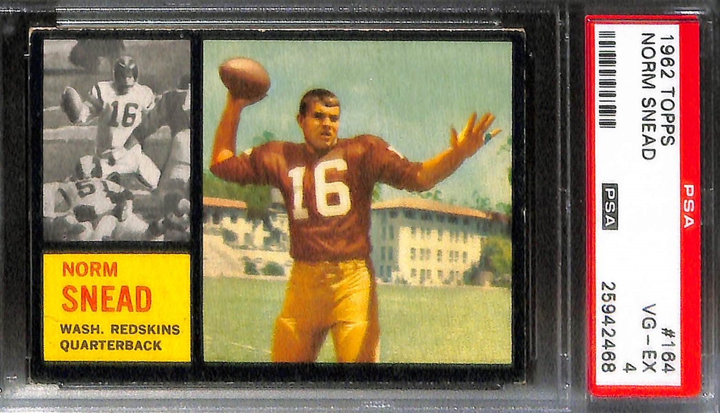 Lot of (6) 1962 Topps Football Star Cards -  PSA Graded Lot - w. Paul Hornung PSA 5