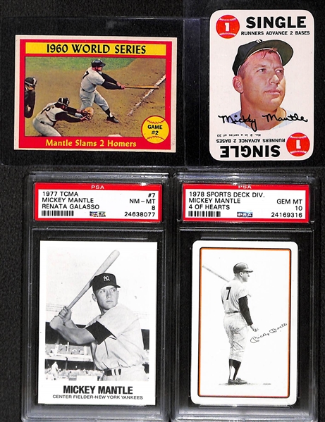 Lot of (4) Mickey Mantle Cards Inc. 2 PSA Graded Cards