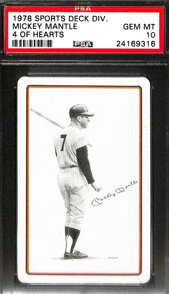 Lot of (4) Mickey Mantle Cards Inc. 2 PSA Graded Cards