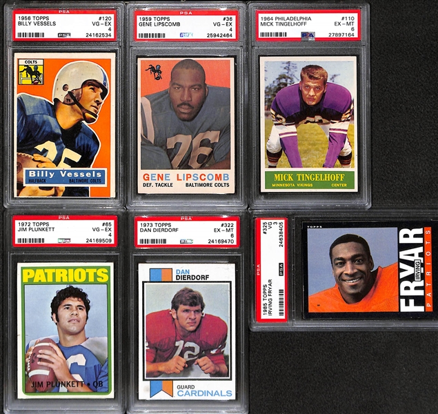 (20) PSA Graded Football Rookie Cards w. 1956 Topps Billy Vessels (PSA4)