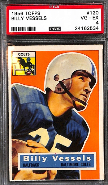 (20) PSA Graded Football Rookie Cards w. 1956 Topps Billy Vessels (PSA4)