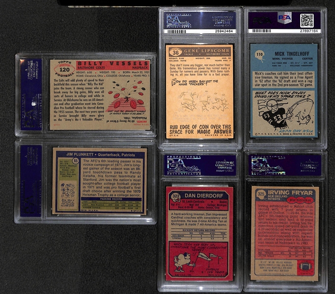(20) PSA Graded Football Rookie Cards w. 1956 Topps Billy Vessels (PSA4)