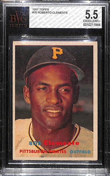 1957 Topps Roberto Clemente Graded BVG 5.5