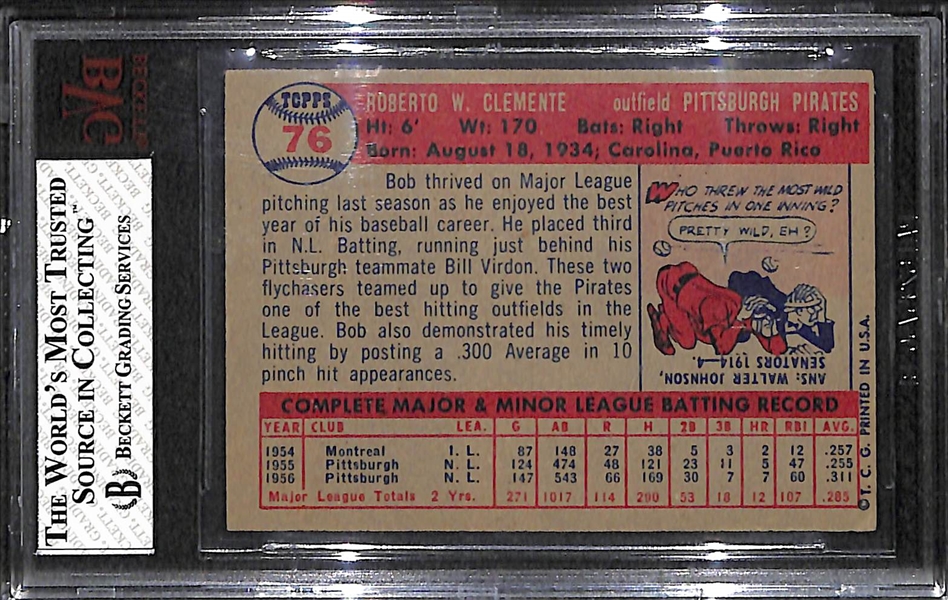 1957 Topps Roberto Clemente Graded BVG 5.5