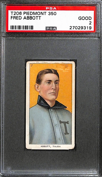 Lot of (3) Graded T206 Cards (Conway w/ Bat SGC 20; Abbott PSA 2; McGinity BVG 1)