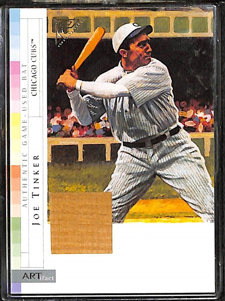 Lot of (4) Jimmie Foxx and Joe Tinker Game Used Bat/Pants Relics (3 Foxx and 1 Tinker)
