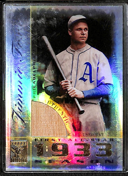 Lot of (4) Jimmie Foxx and Joe Tinker Game Used Bat/Pants Relics (3 Foxx and 1 Tinker)