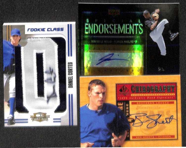 Lot of Over 50 Certified Baseball Autographed Cards (w/ W. Spahn, P. Rose, C. Rodon)