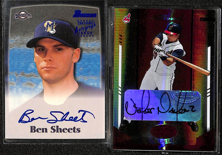 Lot of Over 50 Certified Baseball Autographed Cards (w/ Bobby Doerr, Pete Rose, K. Youkilis)