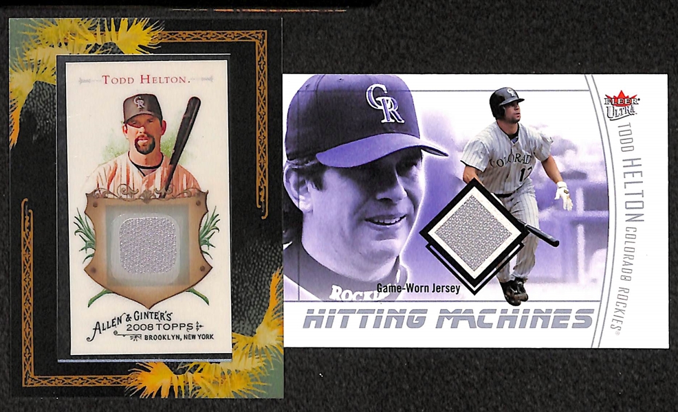 Lot of Over 50 Certified Baseball Relic Cards w/ HOFers