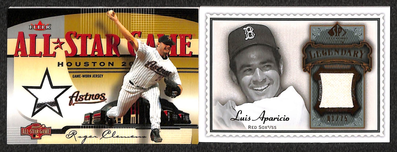 Lot of Over 50 Certified Baseball Relic Cards w/ HOFers