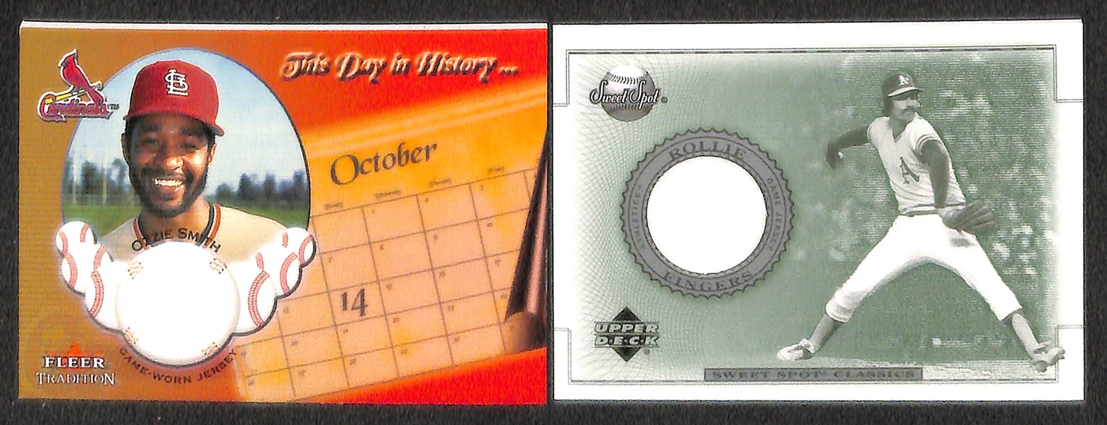 Lot of Over 50 Certified Baseball Relic Cards w/ HOFers